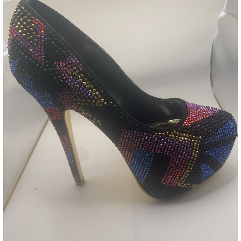 Mascote Beaded Platform Barbie Core Stripper Pole Dancer High Heels Shoes Size 8 - Picture 11 of 14